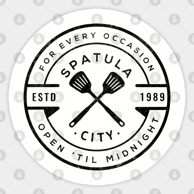 Spatula City UHF logo Spatula City Sticker TeePublic